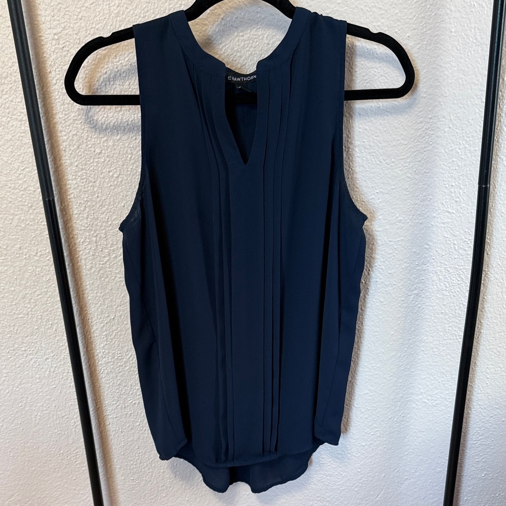 41 Hawthorn Deep Blue Sleeveless Blouse